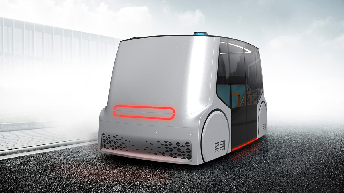 industrial design，Driverless，vehicle，taxi，