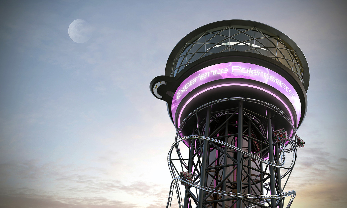 Skyscraper，Roller Coaster，360 degree panorama，