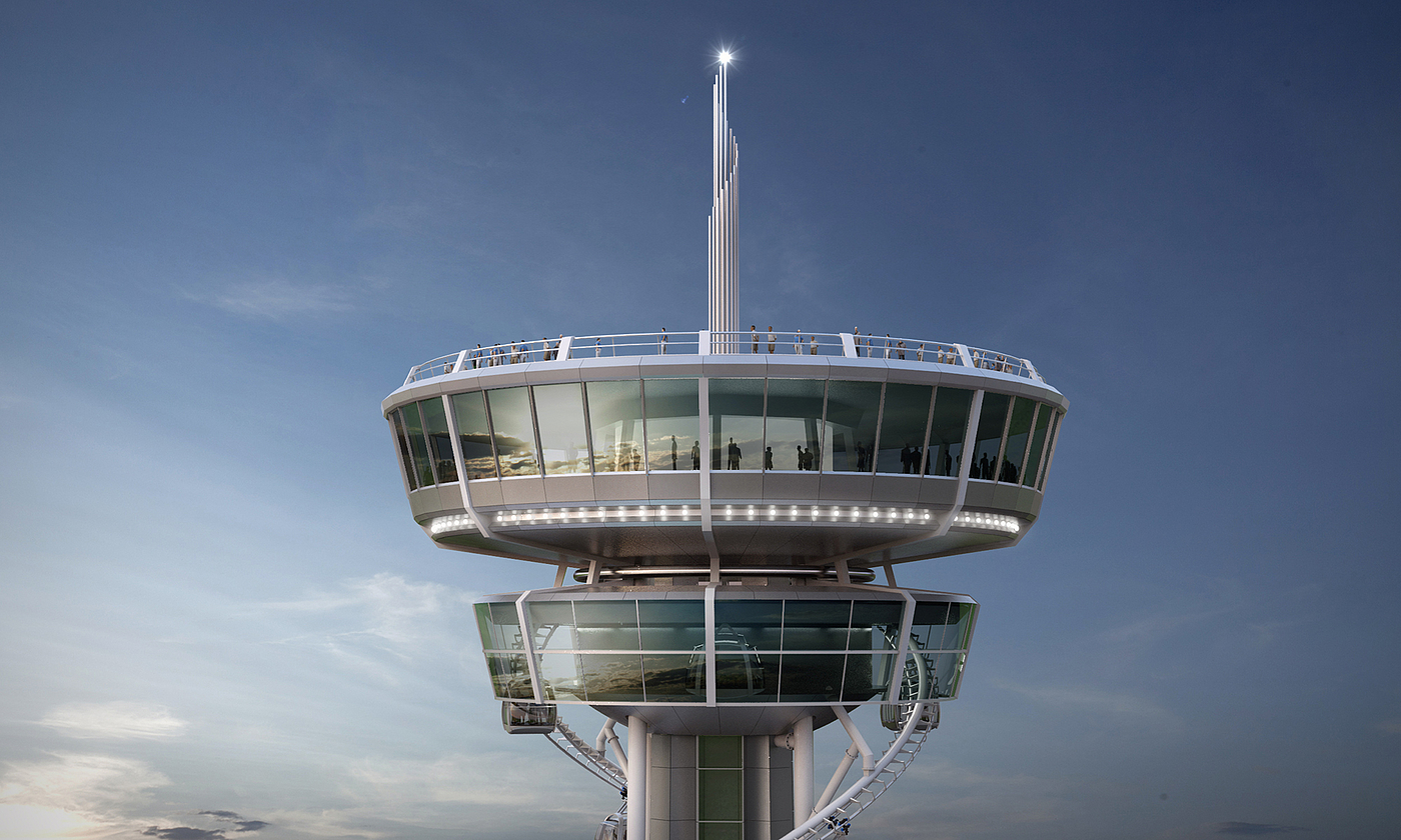 Skyscraper，Roller Coaster，360 degree panorama，