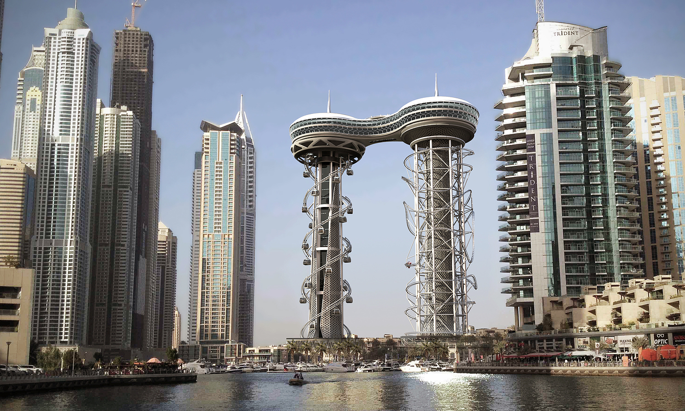 Skyscraper，Roller Coaster，360 degree panorama，