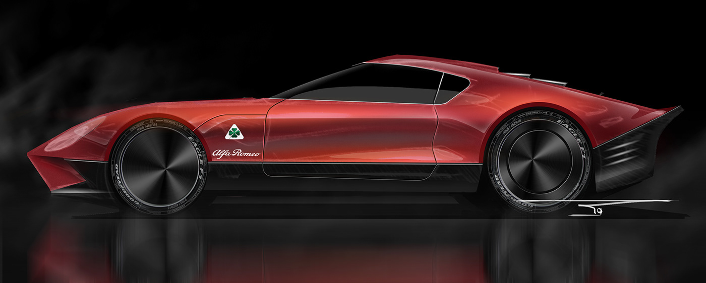 Concept car，gules，alfa romeo ，automobile，