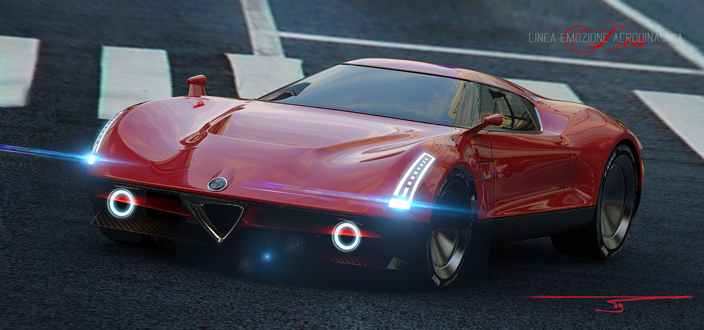 Concept car，gules，alfa romeo ，automobile，