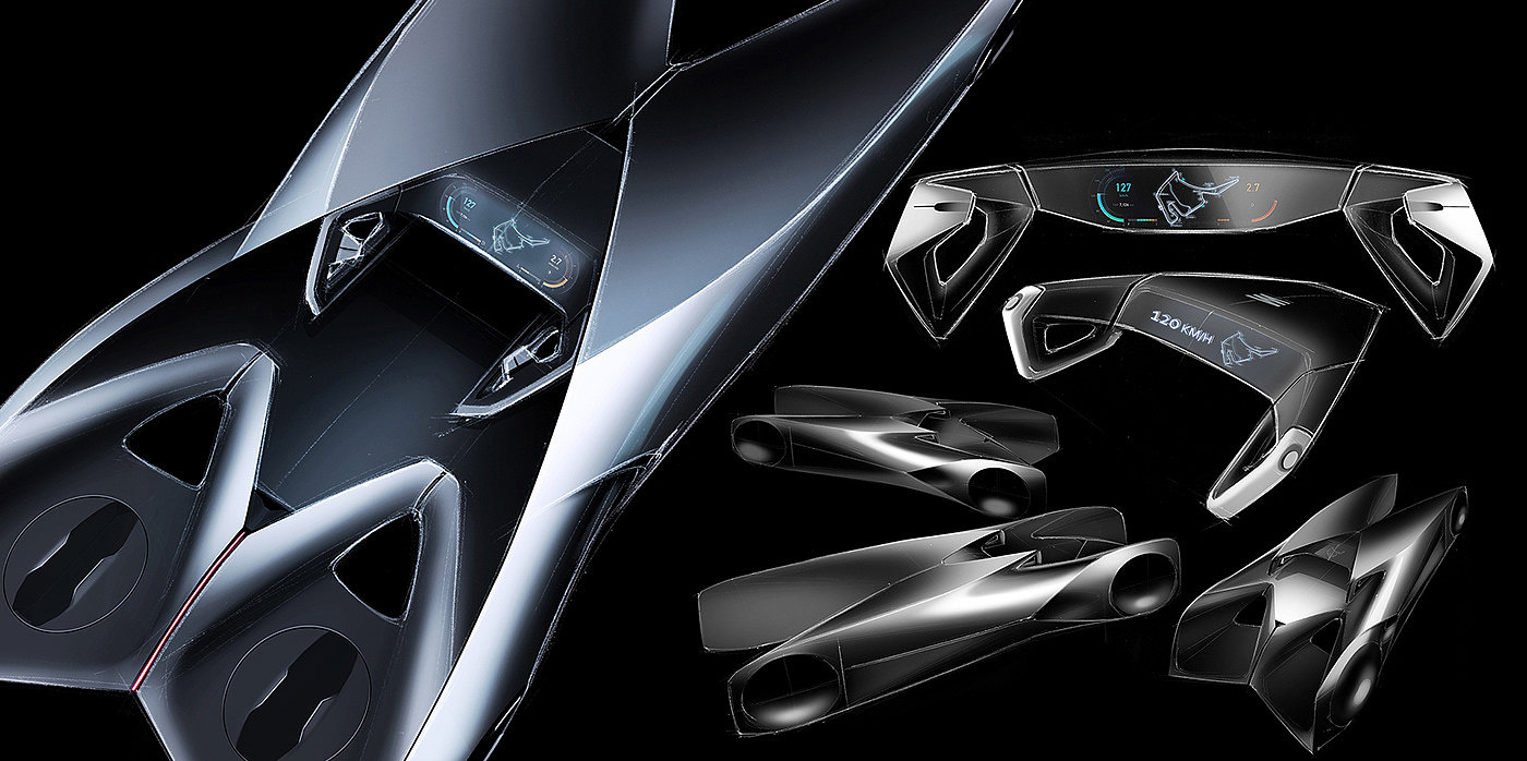 Automobile design，ps，conceptual design，