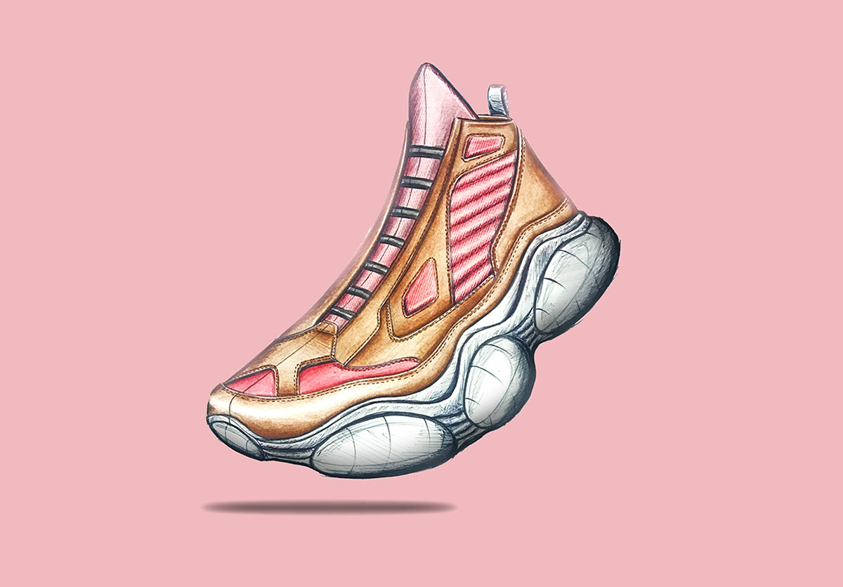 two-dimensional，Shoe design，magazine，