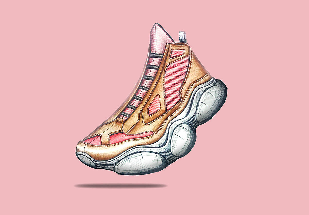 two-dimensional，Shoe design，magazine，