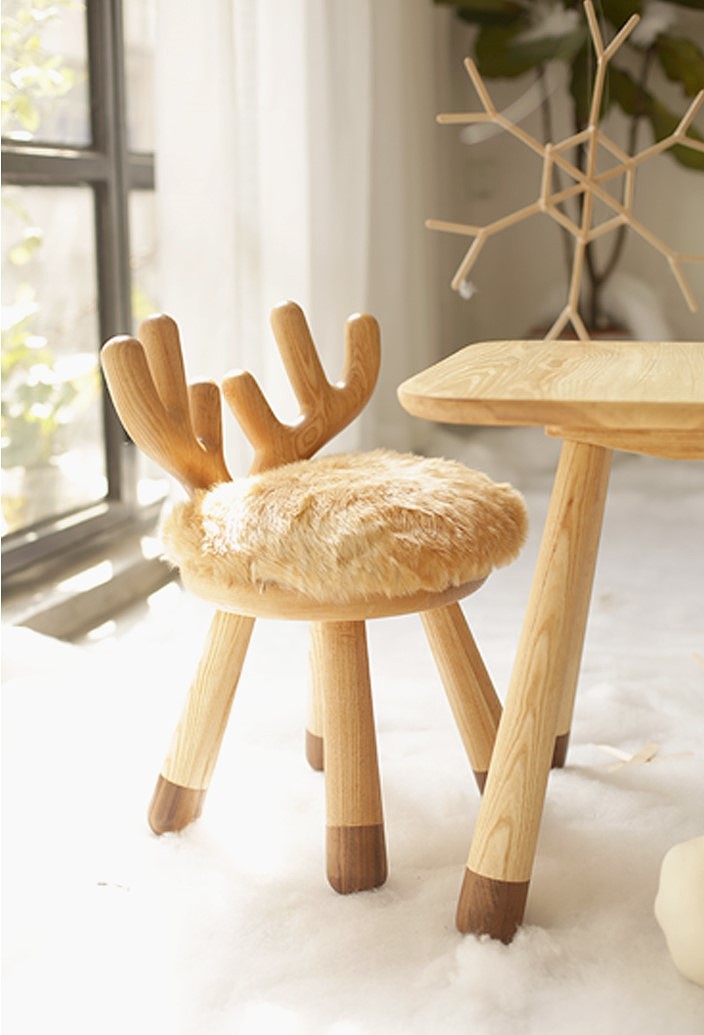 furniture design ，bionics，deer，Small bench，Children bed，bedside cupboard，pocket watch，Cute and interesting，