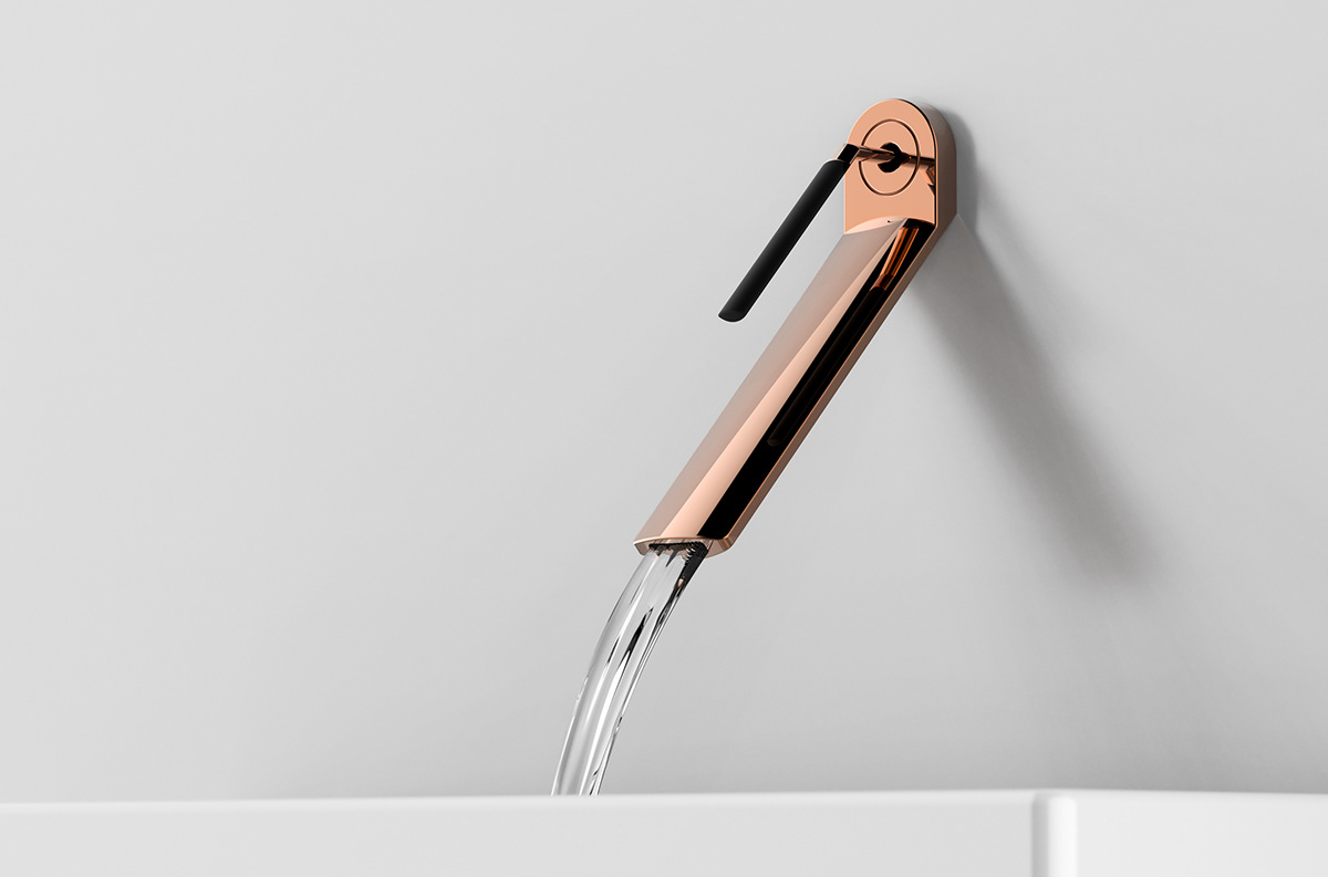 product design，Minimalism，Metal，water tap，