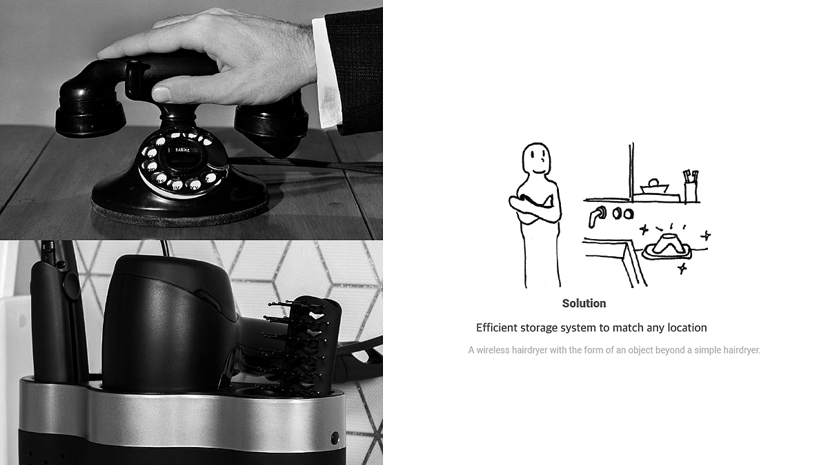 Space utilization，reef，wireless，hair drier，