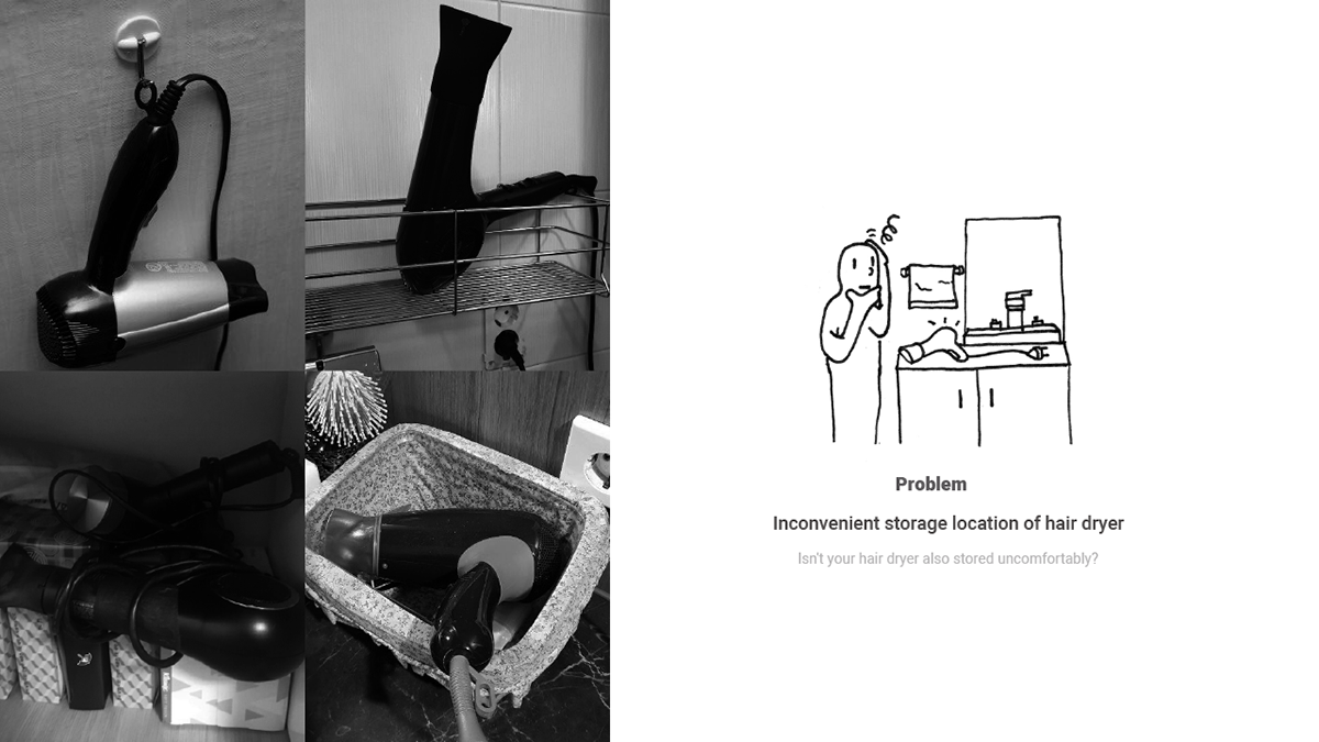 Space utilization，reef，wireless，hair drier，