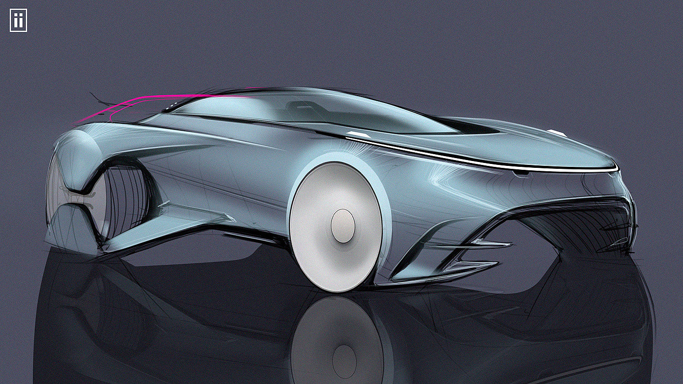industrial design，works，automobile，Hand drawn，