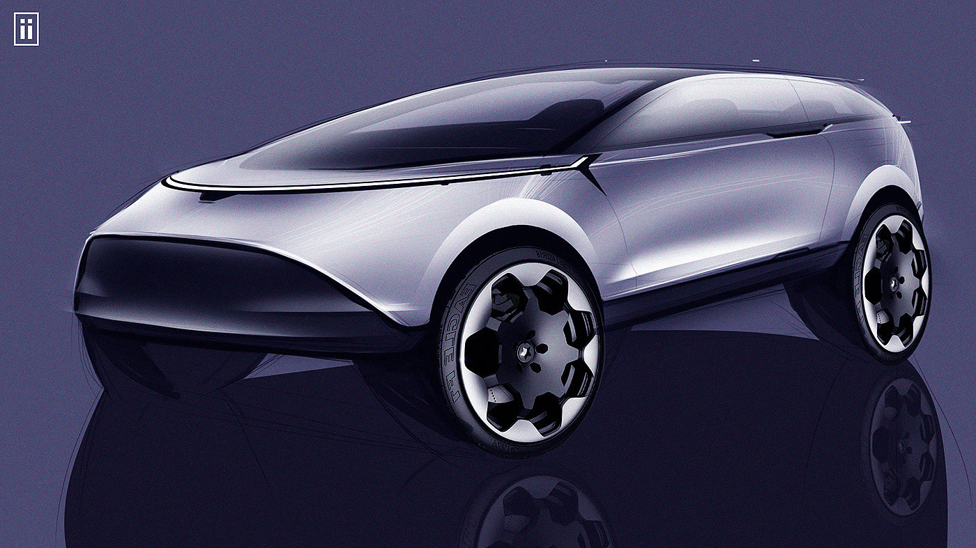 industrial design，works，automobile，Hand drawn，