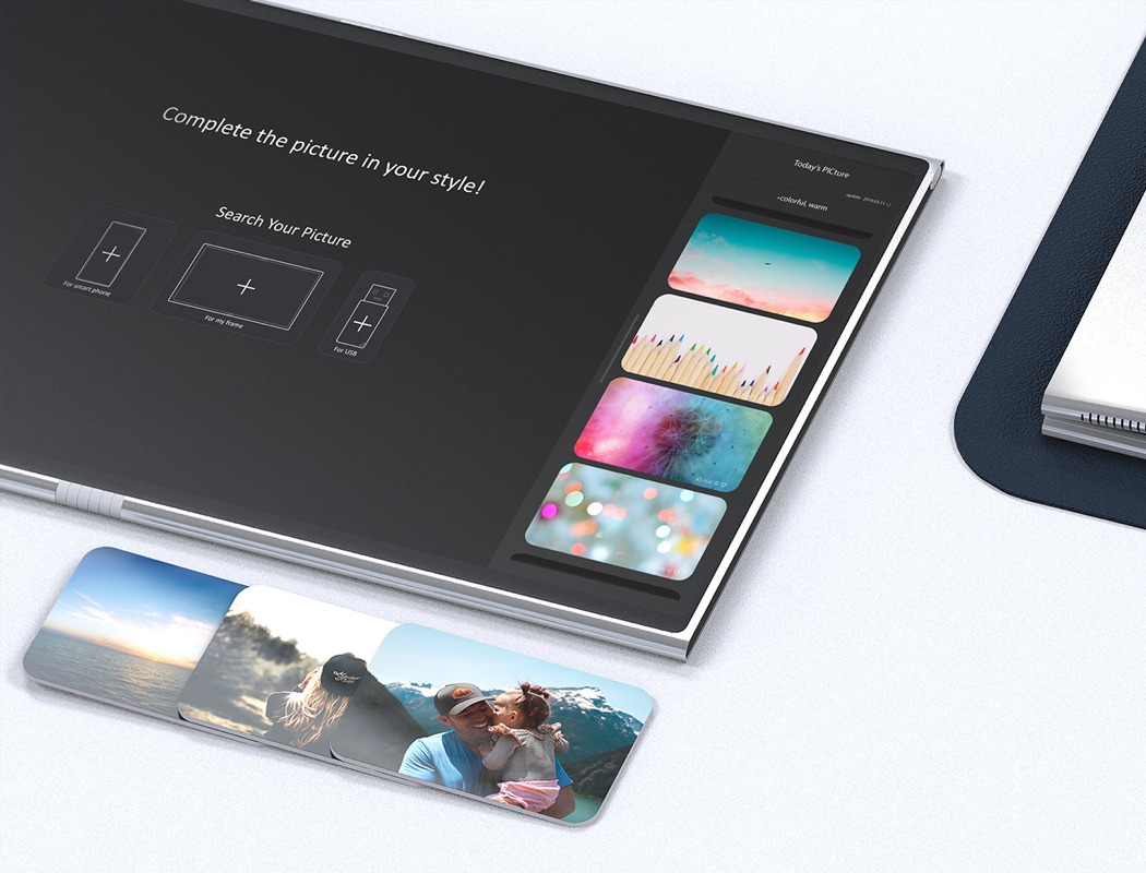 Notebook computer，Folding notebook，Digital，frame，