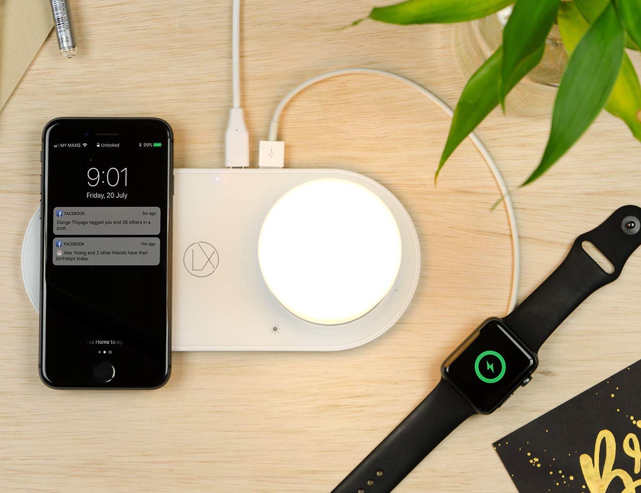 Digital，Desk lamp，wireless charger ，LXORY，
