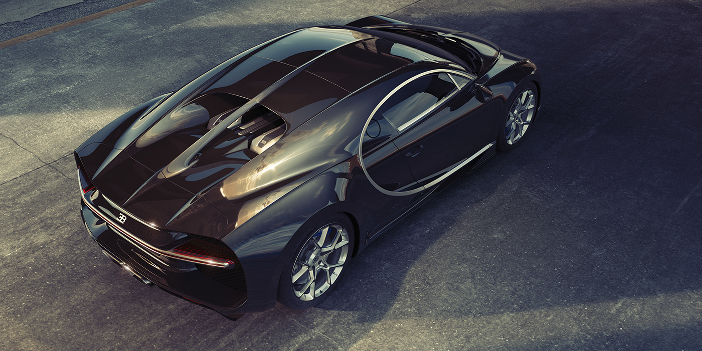 Cool black，Bugatti，automobile，