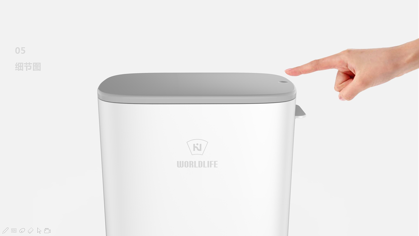 Toilet brush dustbin，