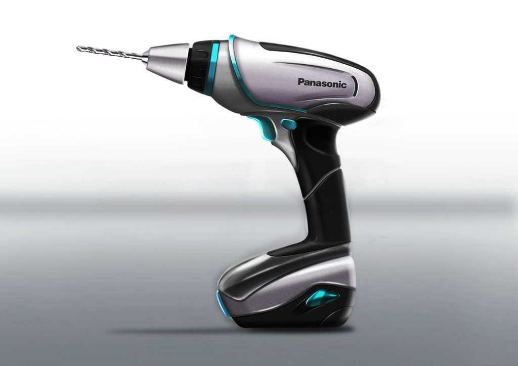 Electric drill，Electric tool，Hand drawn，design sketch，Tools and equipment，