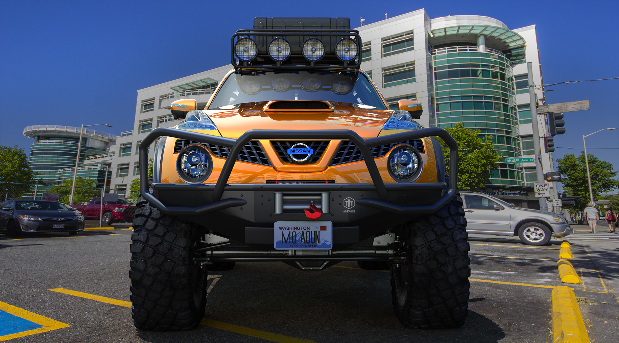 a tough guy，locomotive，heavy，jeep，