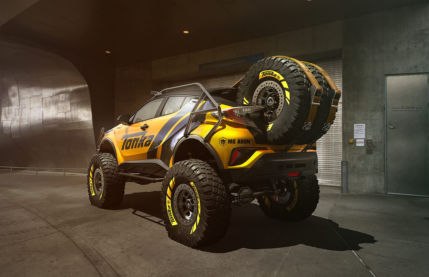 a tough guy，locomotive，heavy，jeep，