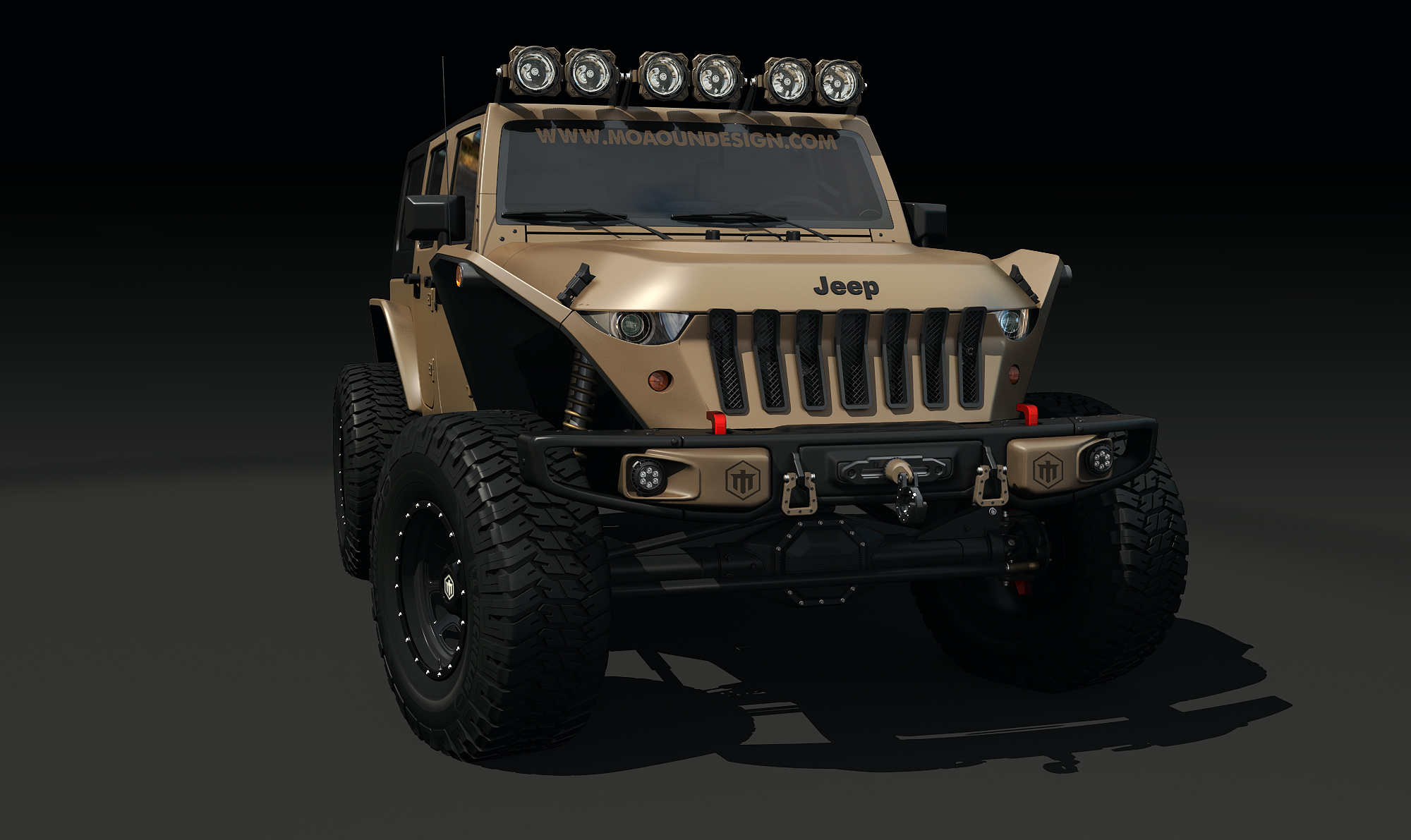 a tough guy，locomotive，heavy，jeep，