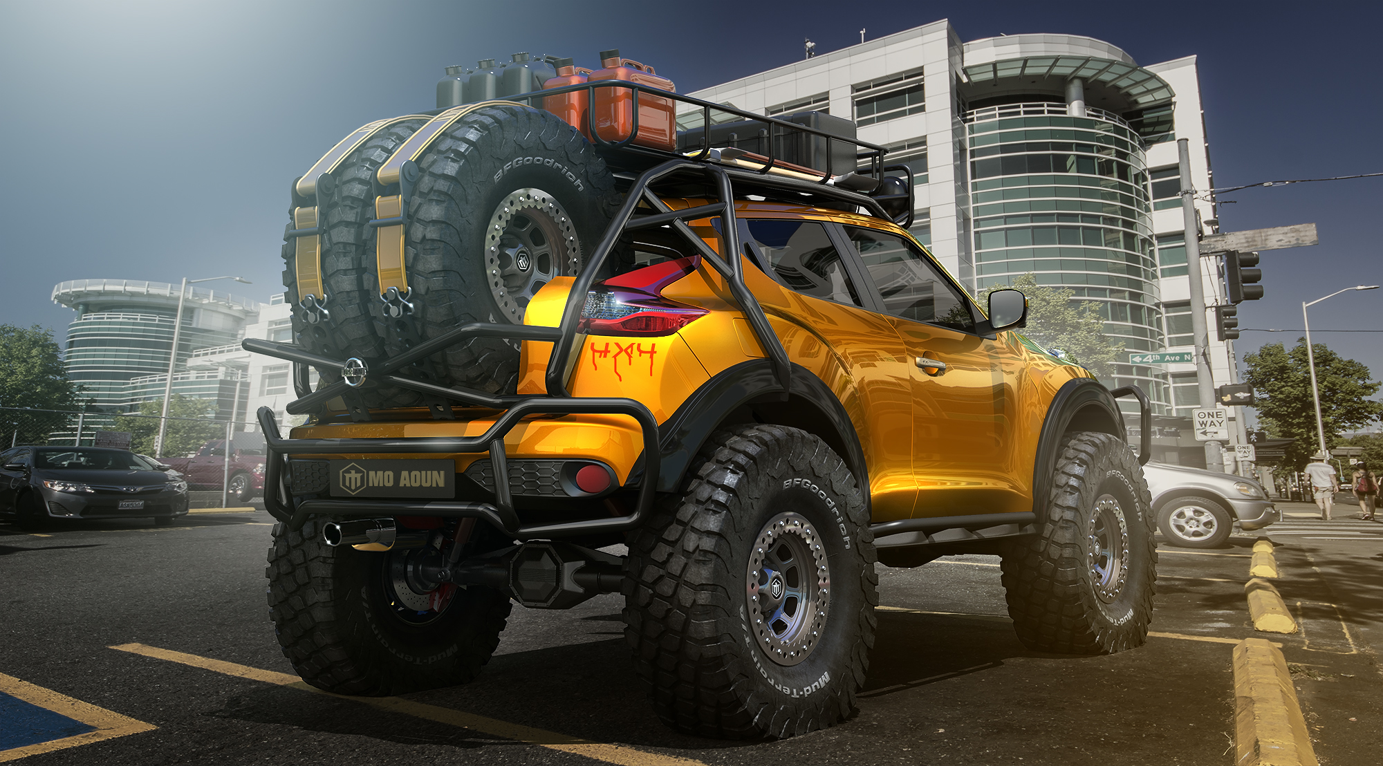 a tough guy，locomotive，heavy，jeep，