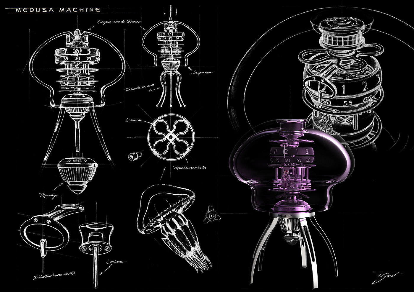 MB&F，Sword of 1839，Clock，clocks and watches，Bionics Design ，