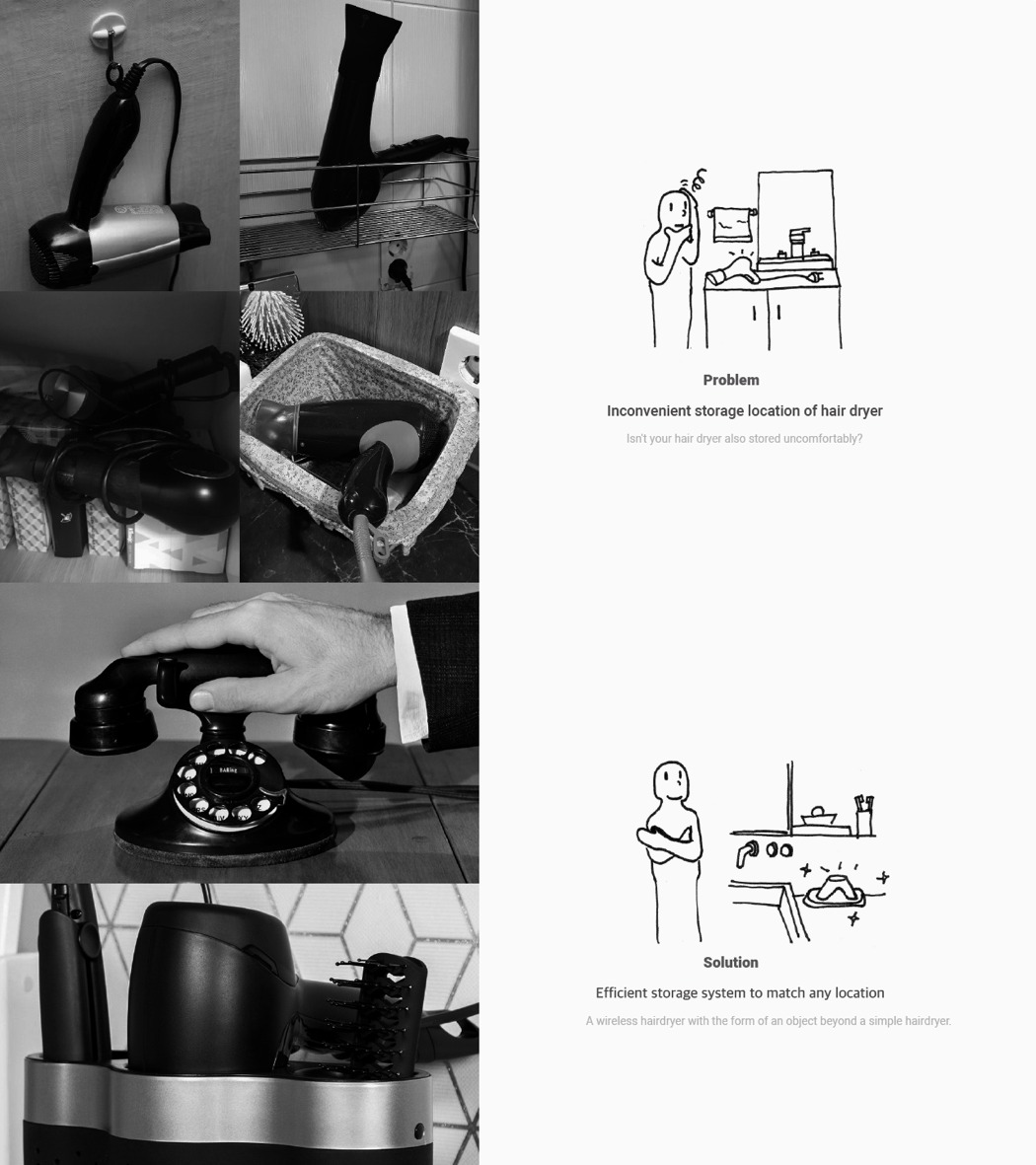 simple but elegant，white，hair drier，