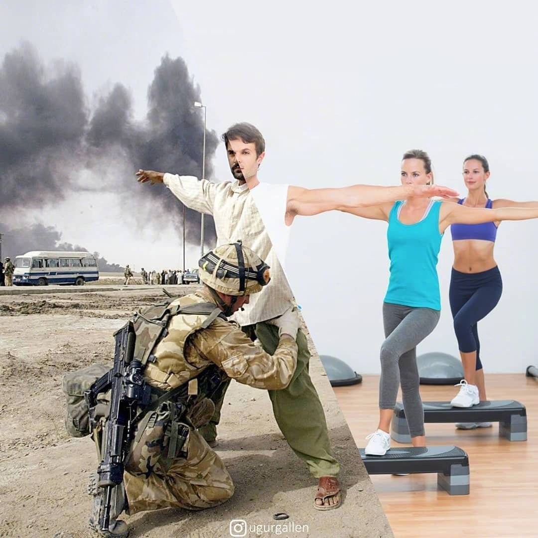 Photography，life，contrast，Collage，Warfare，suffering，