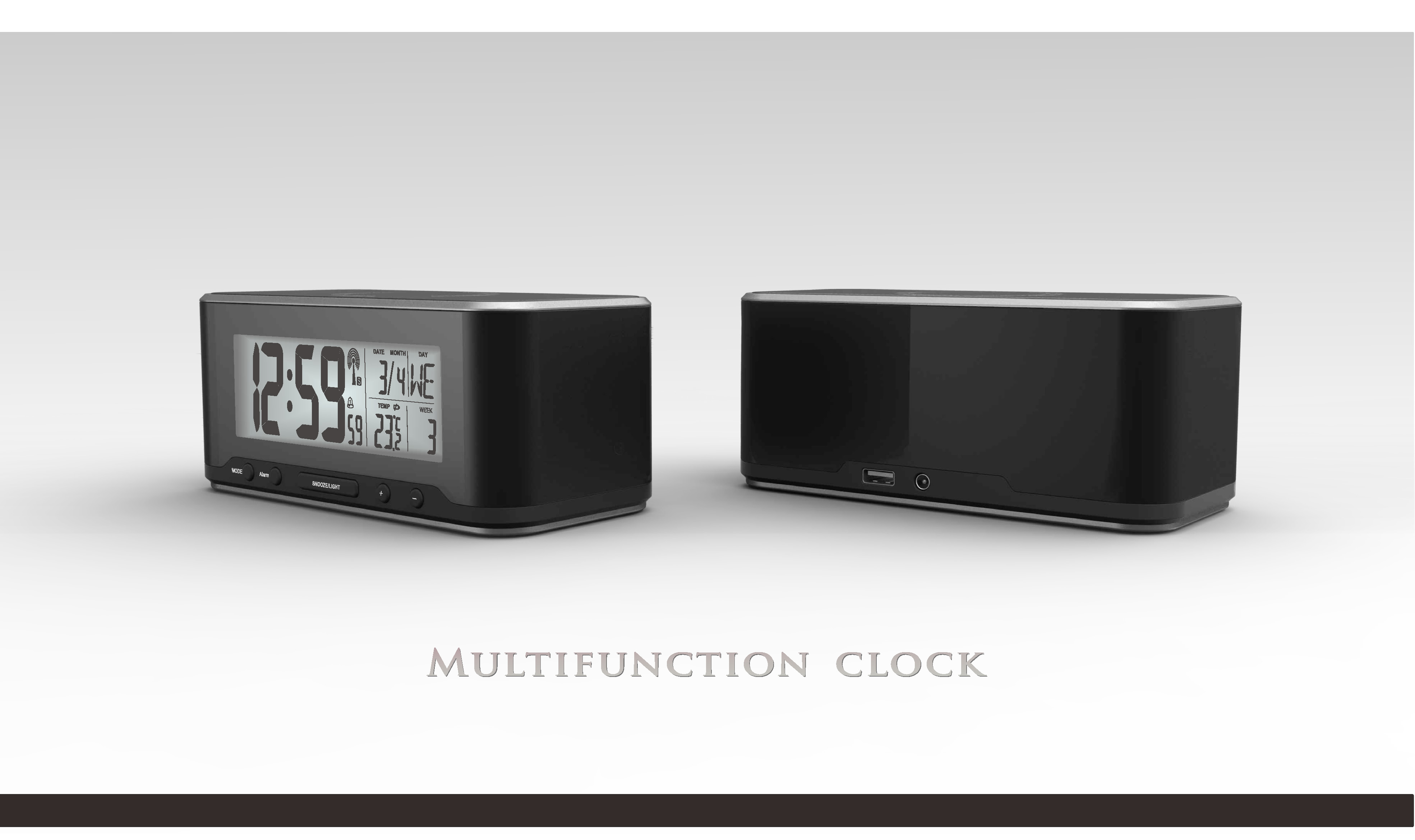 Wireless clock, charging, multifunction，