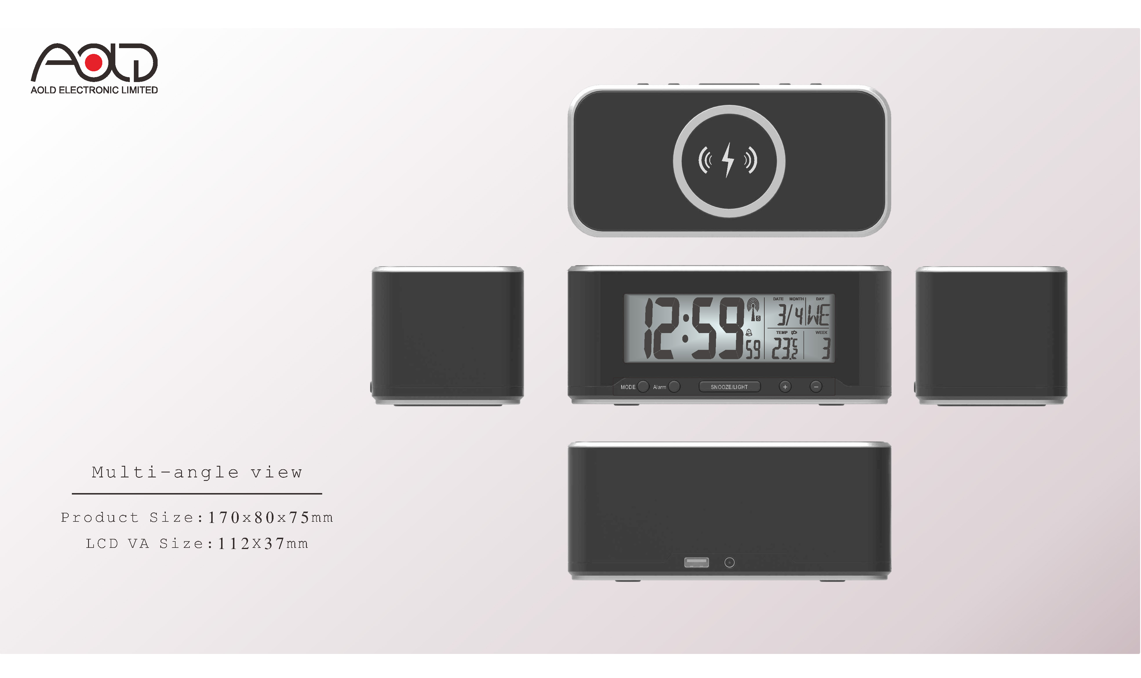 Wireless clock, charging, multifunction，