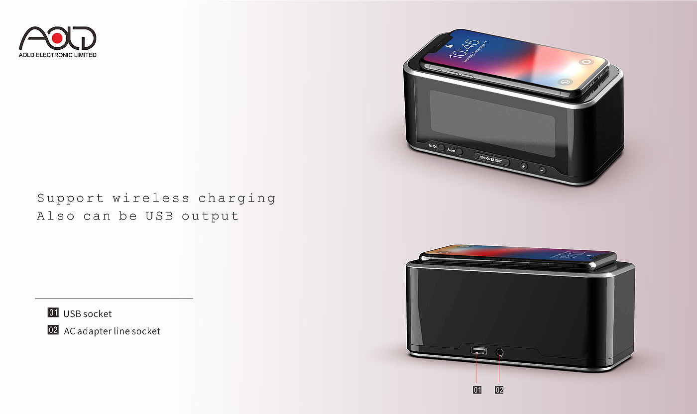 Wireless clock, charging, multifunction，