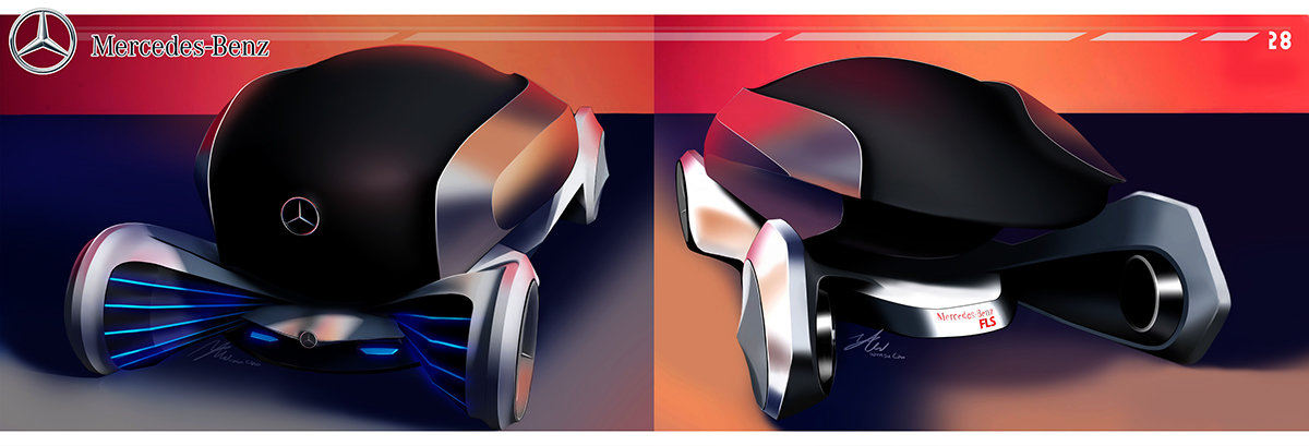 Mini car，Benz，Concept Car，Future traffic，