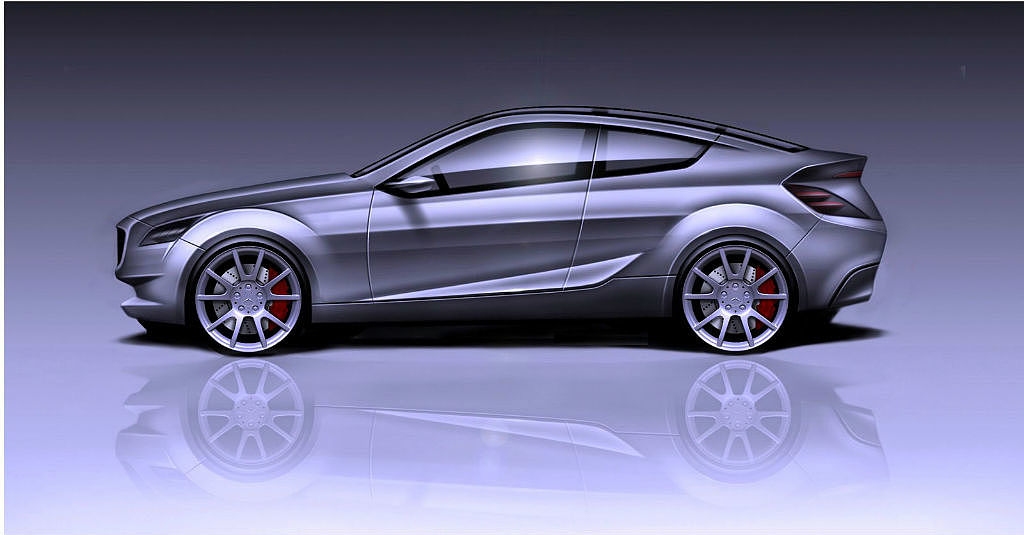 Benz，Automobile design，Hand drawn，