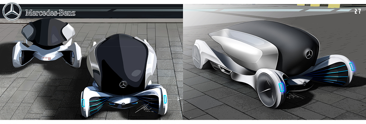 Mini car，Benz，Concept Car，Future traffic，