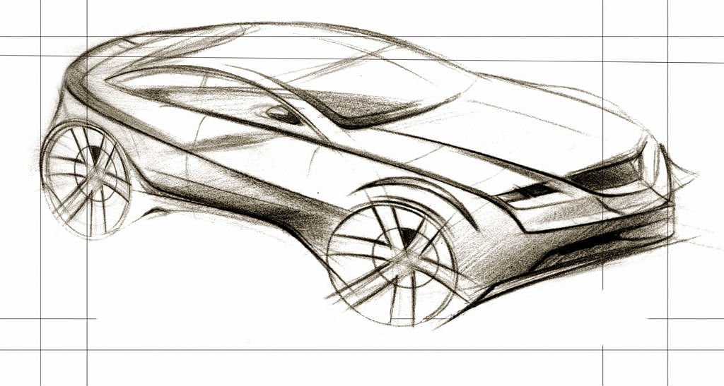 Benz，Automobile design，Hand drawn，