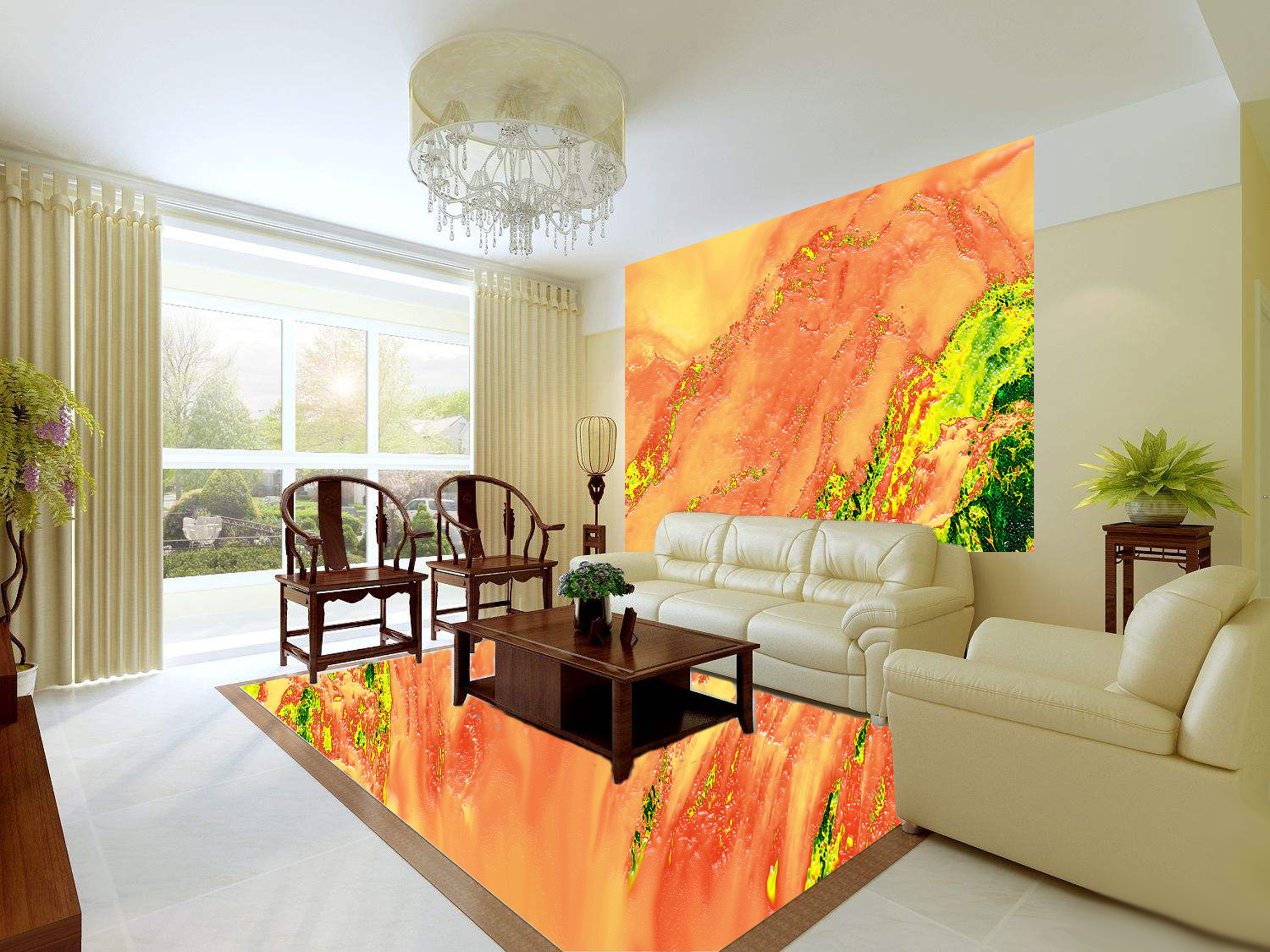 MICAHSO，Feng Shui mural，High end custom-made floor painting，High temperature firing，