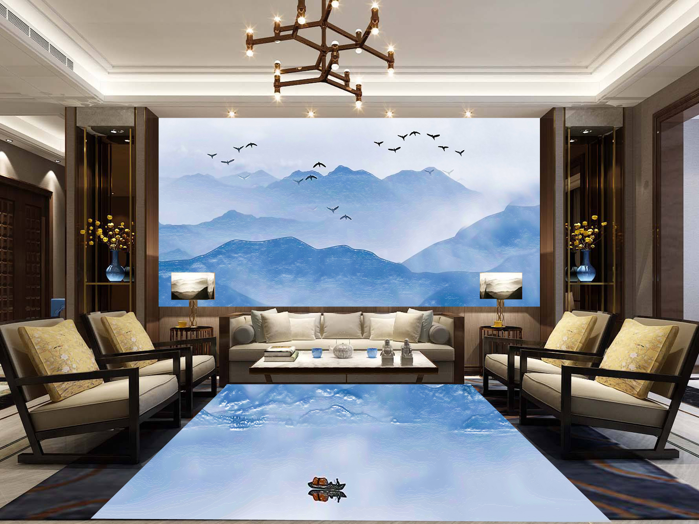 MICAHSO，Feng Shui mural，High end custom-made floor painting，High temperature firing，