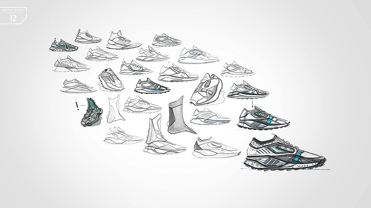 product design，outdoors，motion，shoes，
