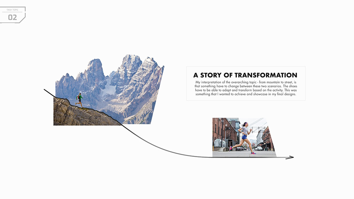 product design，outdoors，motion，shoes，