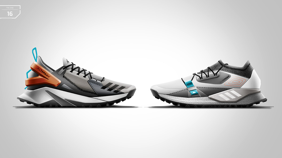 product design，outdoors，motion，shoes，