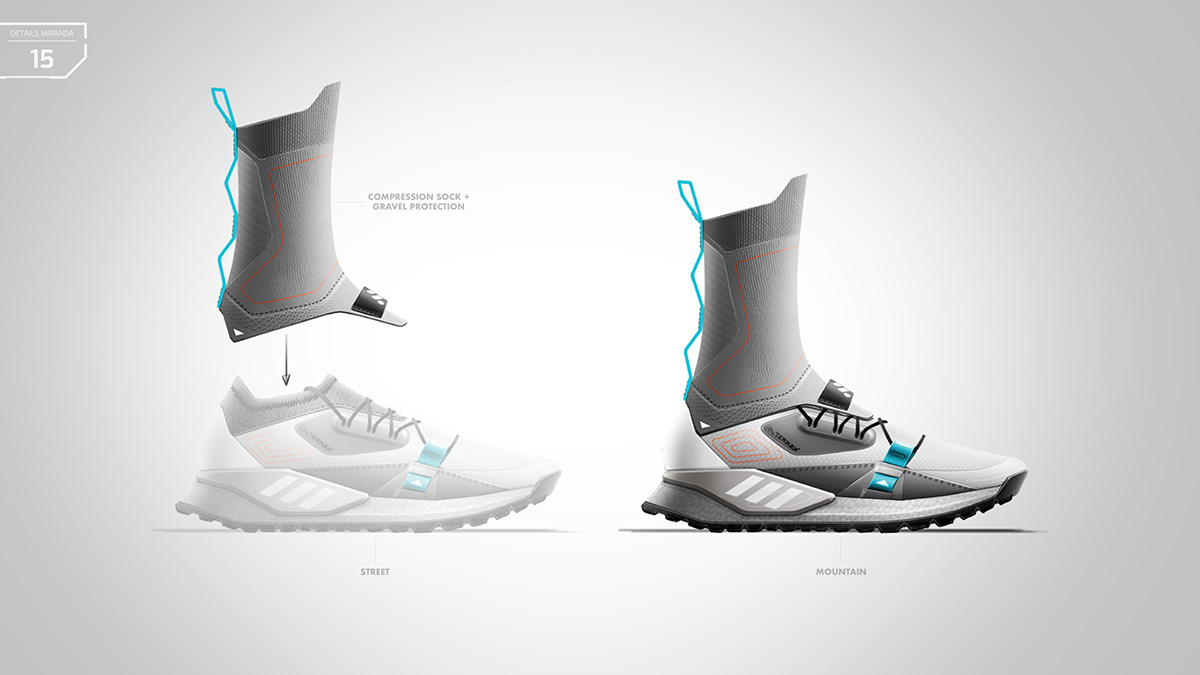 product design，outdoors，motion，shoes，