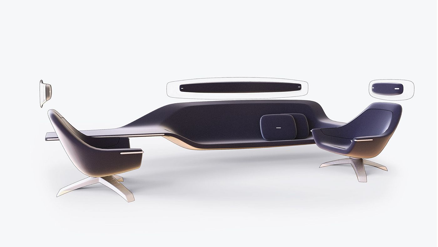 Car interior，Tesla，Tesla Space，