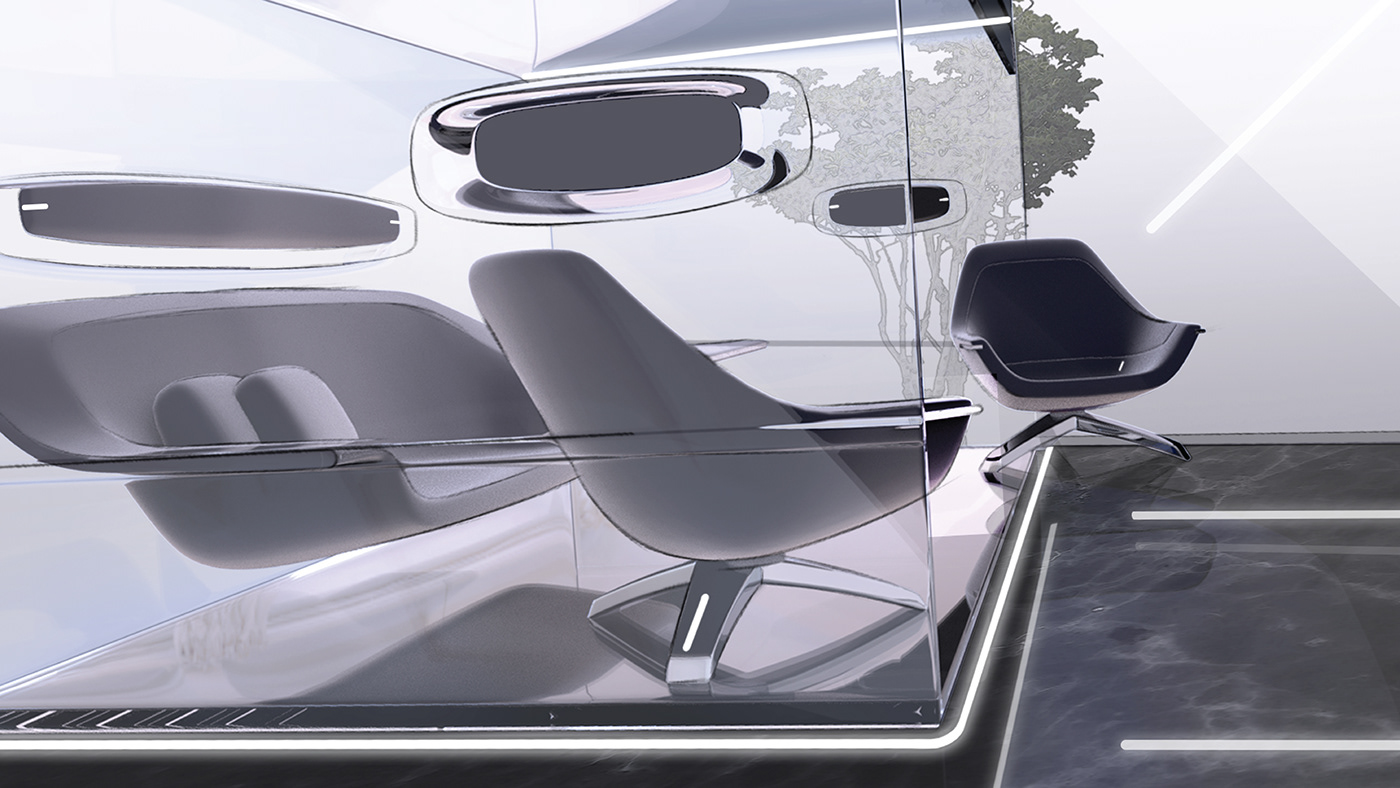 Car interior，Tesla，Tesla Space，