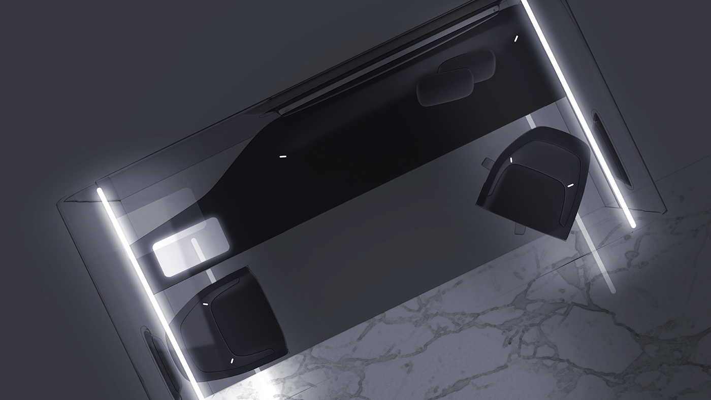 Car interior，Tesla，Tesla Space，