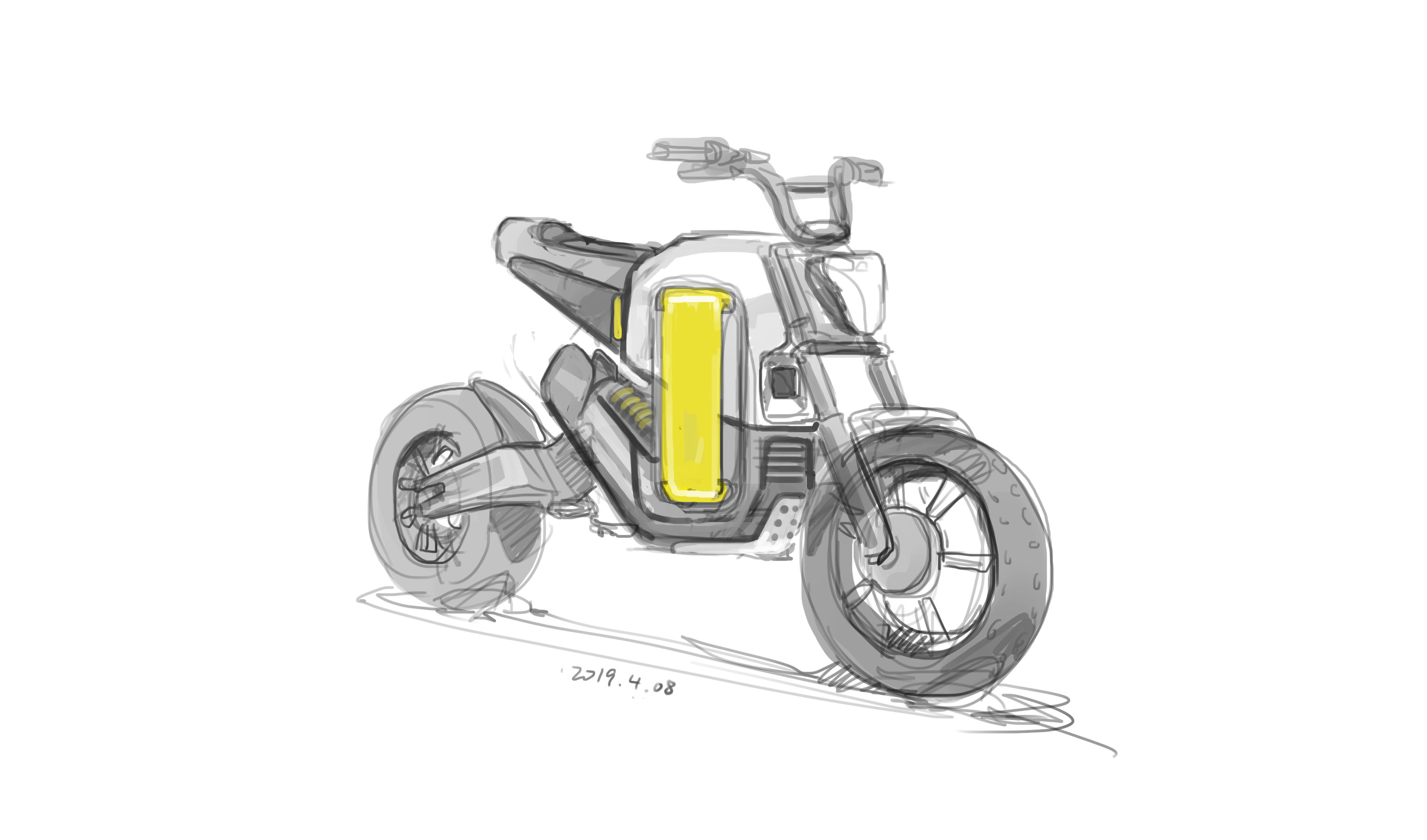 design sketch，sketch，Electric vehicle，motorcycle，