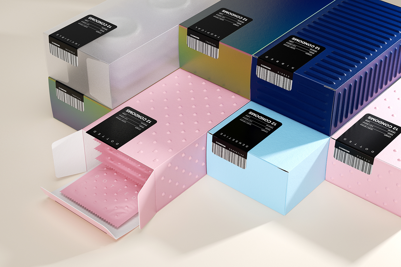 packing design，Tactile sensation，Visual perception，condom，Condom，