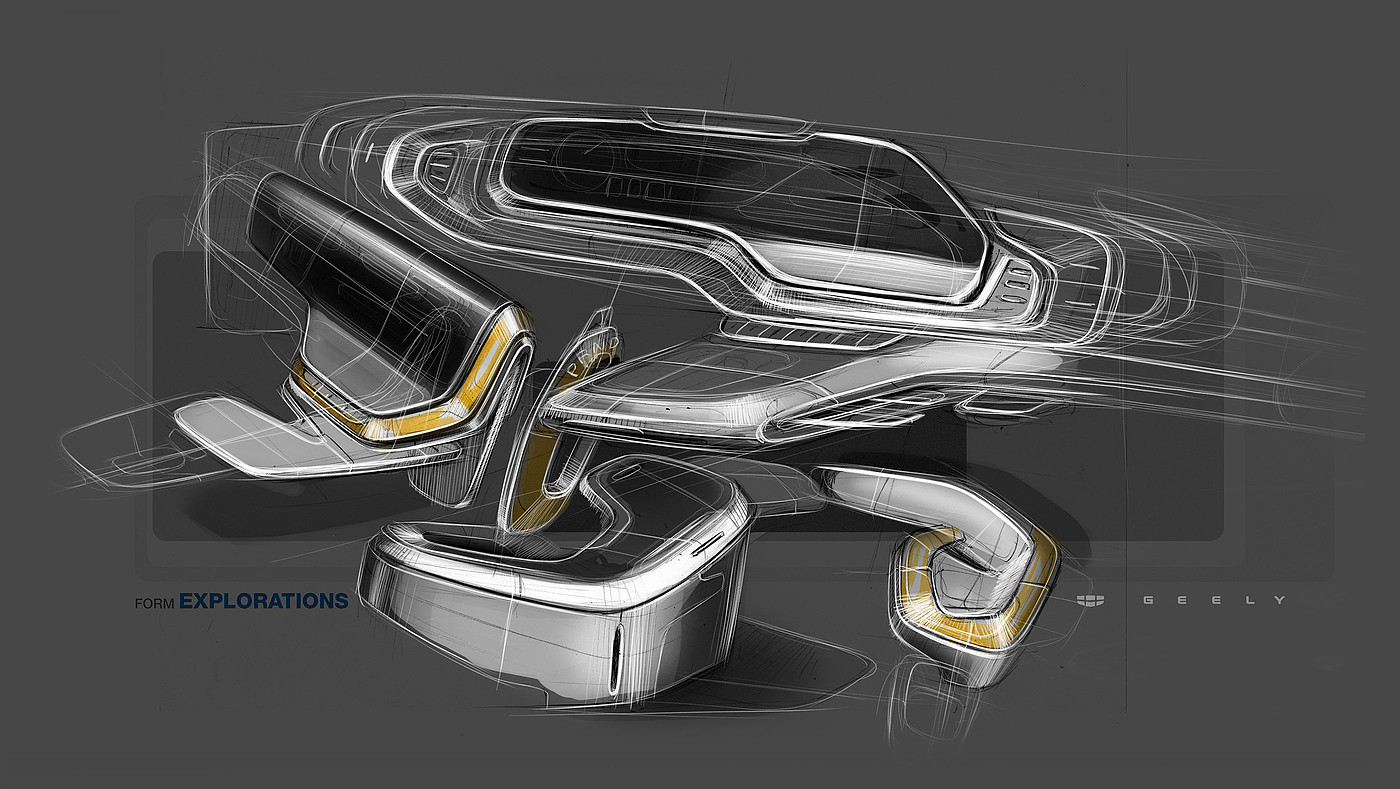 sketch，automobile，geely，