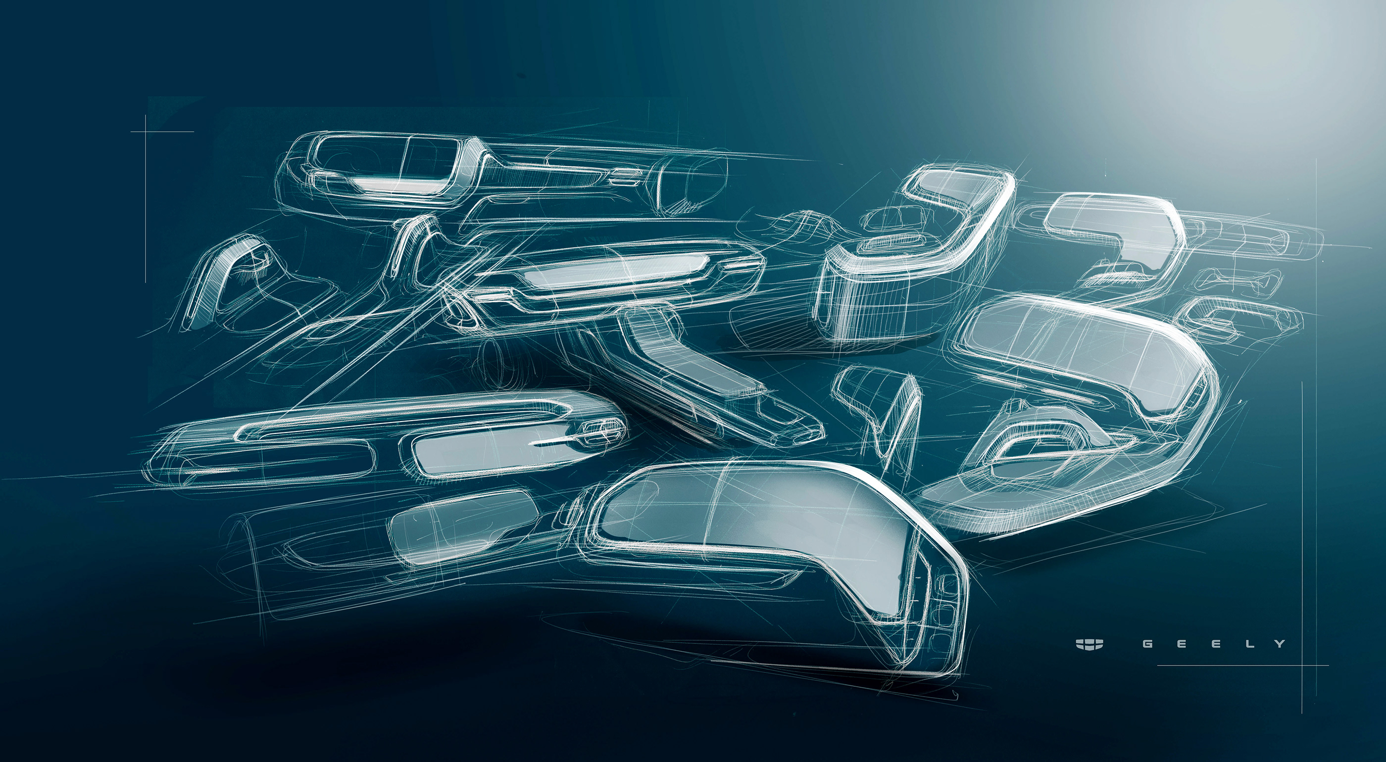 sketch，automobile，geely，