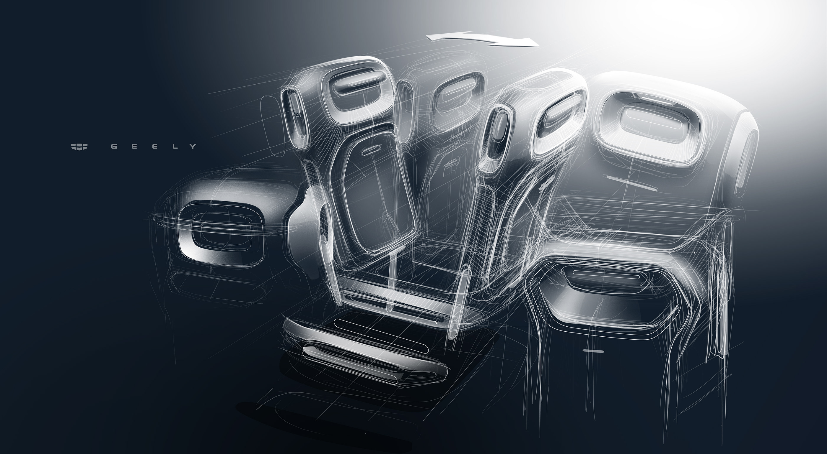 sketch，automobile，geely，