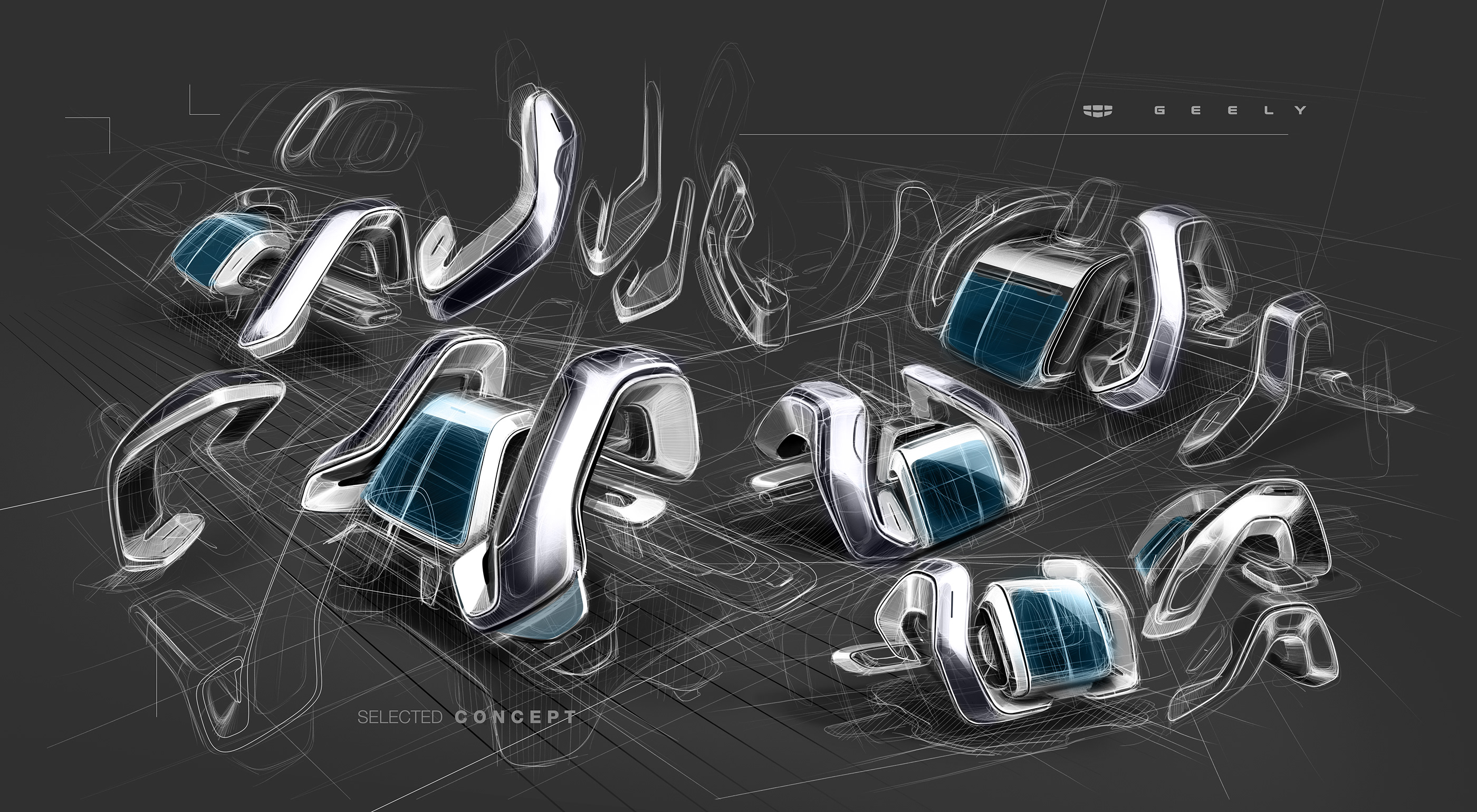 sketch，automobile，geely，