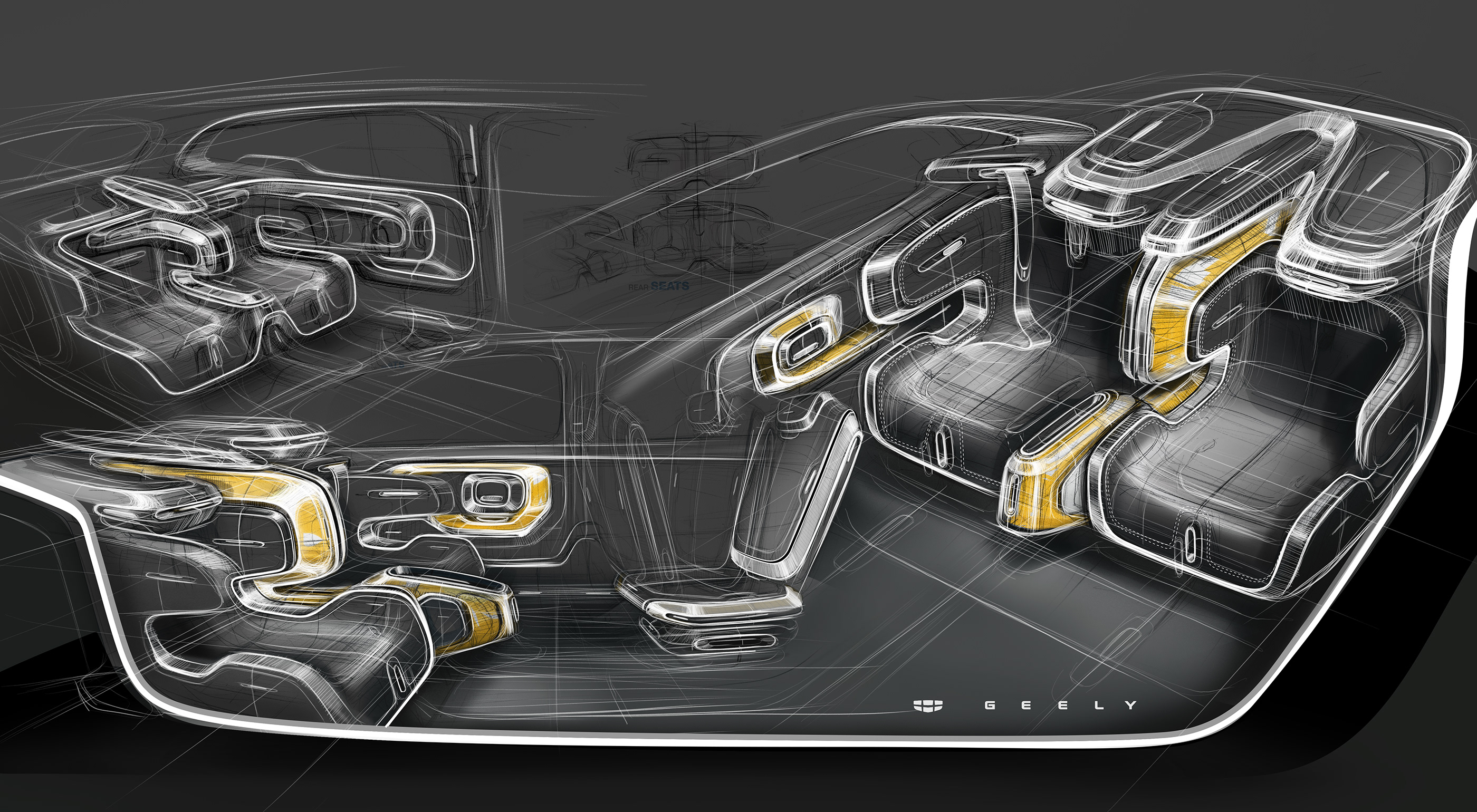 sketch，automobile，geely，